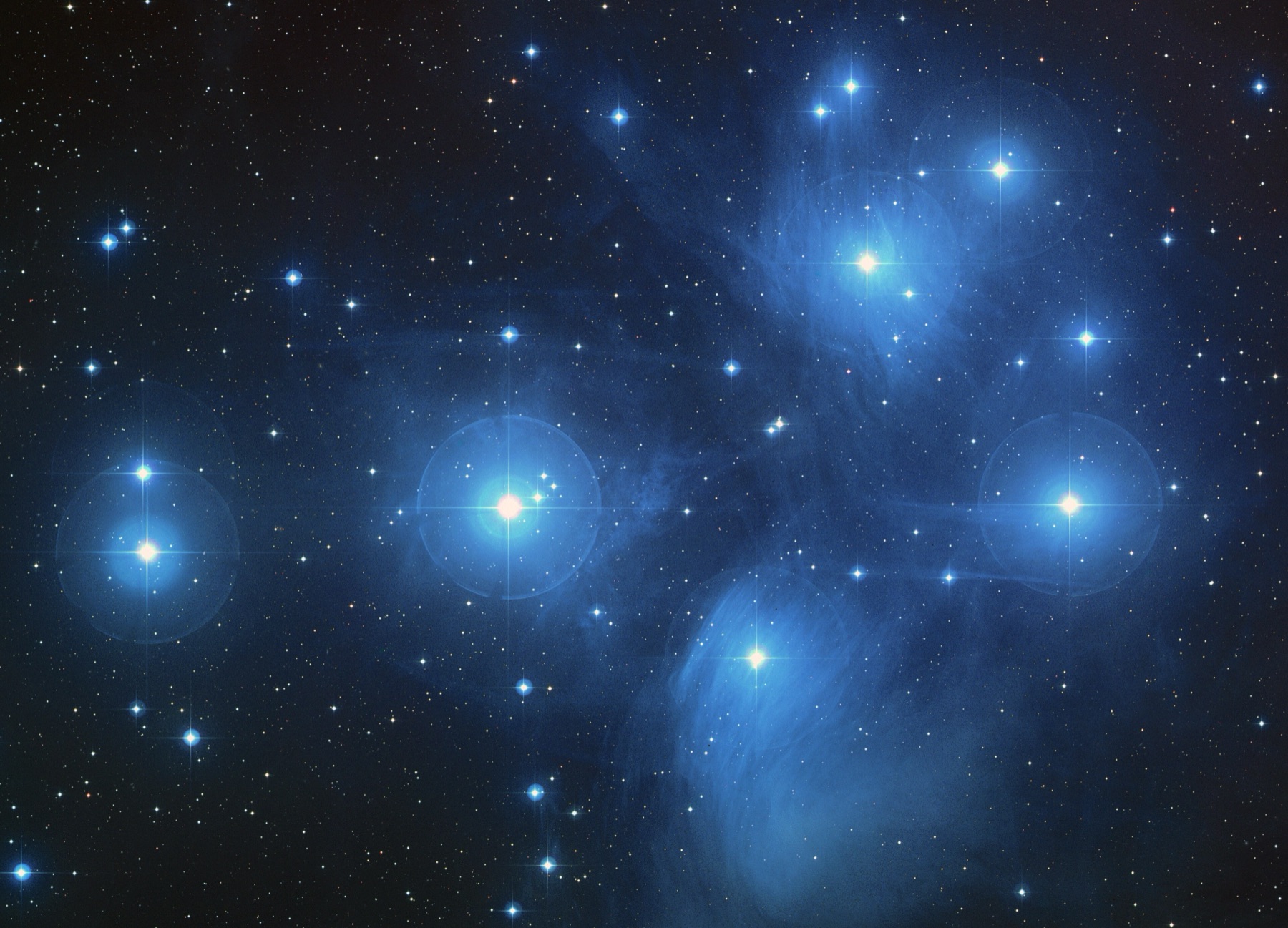 The Pleiades star cluster (Messier 45)