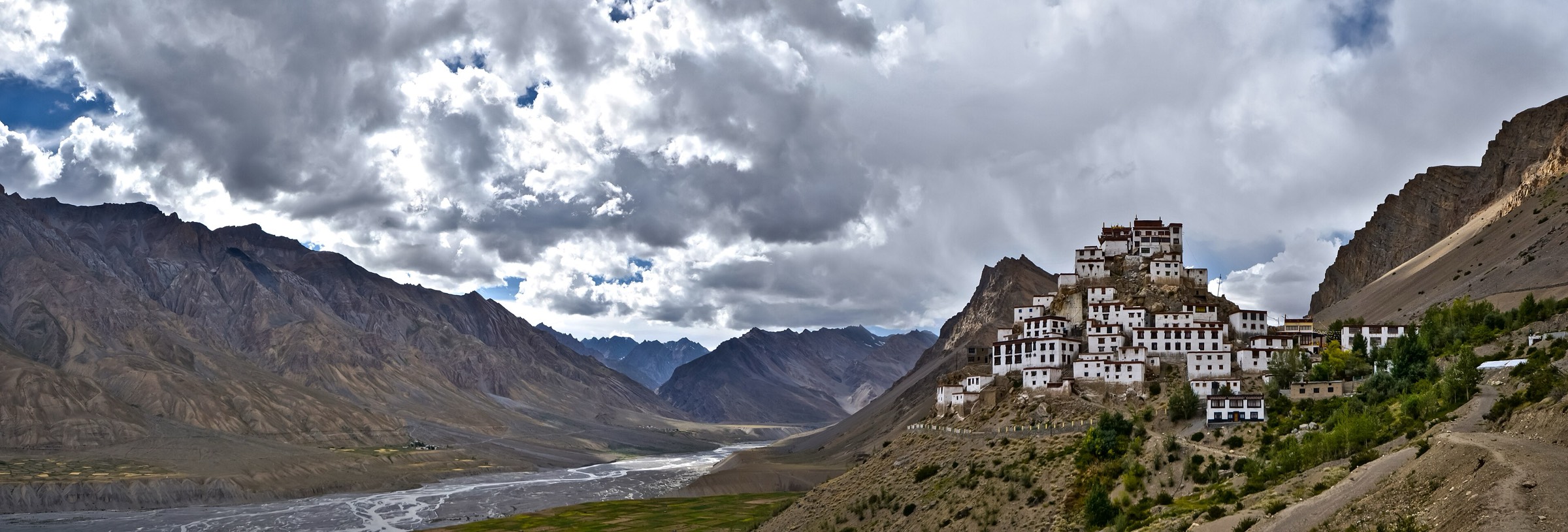 Ki (Key) Monastery perched on the cliffs above the Spiti river