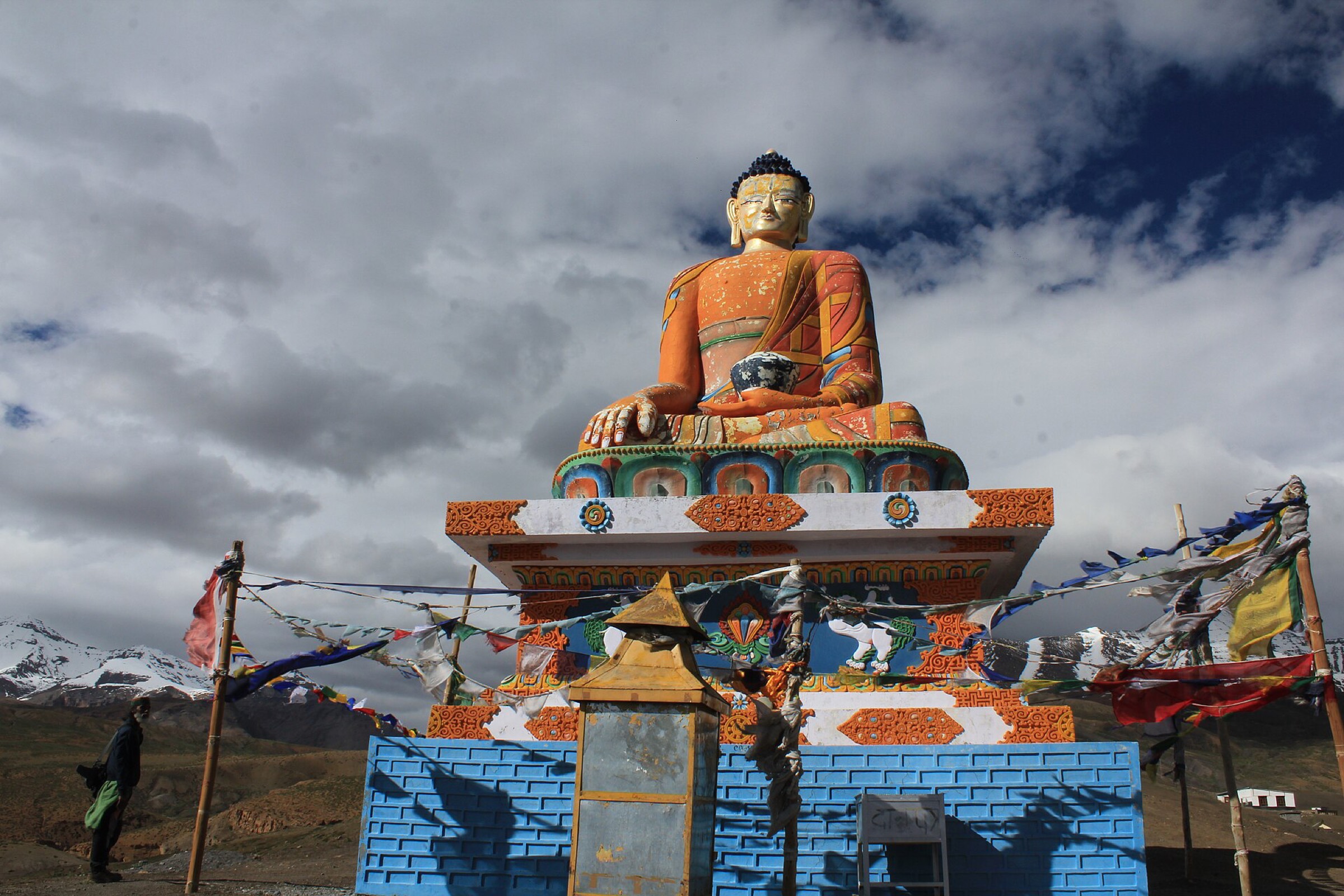 The giant Buddha statue at Langza, Spiti Valley